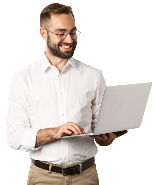 Trabajador de cloutify agendando una reunión